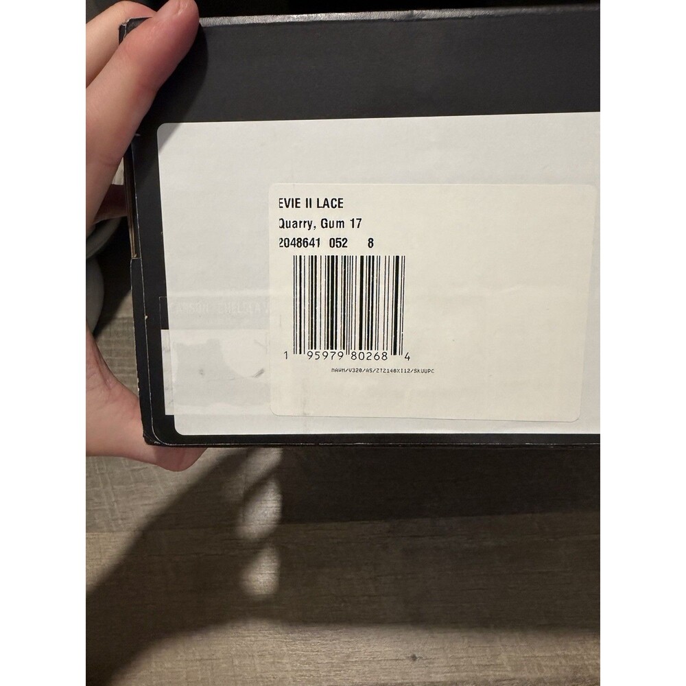 NIB Sorel Evie II Lace Wedge Bootie Quarry Grey Gum Suede Waterproof Women Sz 8 - Picture 4 of 4